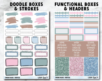 S'MORE PLEASE Planner Stickers - Full Kit-Cricket Paper Co.