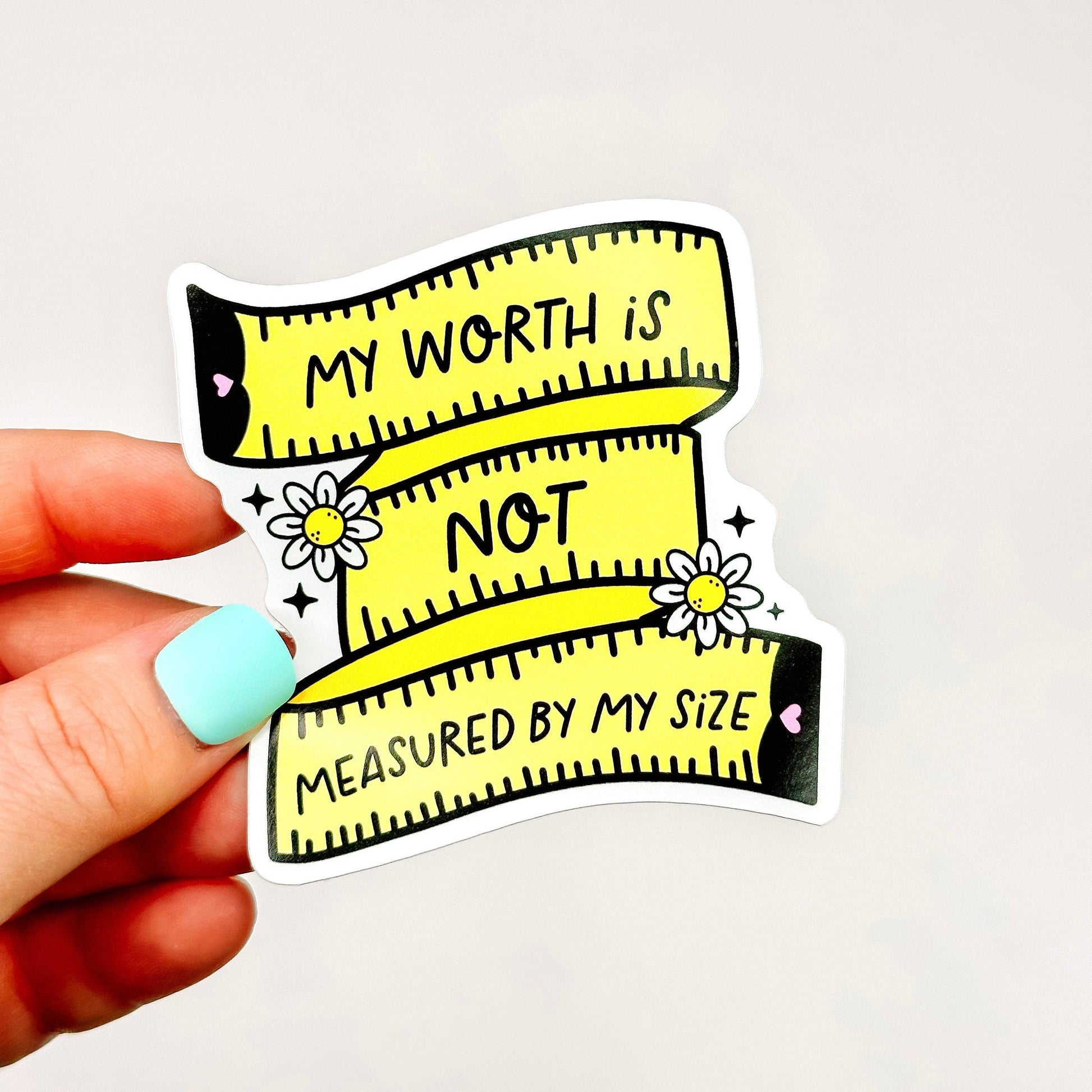 Size Isn't Worth - Decorative Vinyl Sticker-Cricket Paper Co.