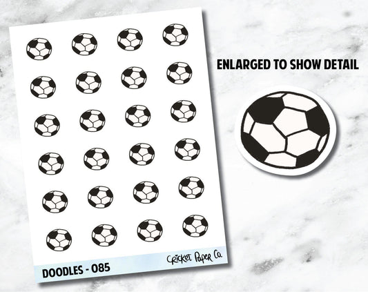 Soccer Ball, Sports, Soccer, Athletics, Soccer Practice Hand Drawn Doodles - 085-Cricket Paper Co.