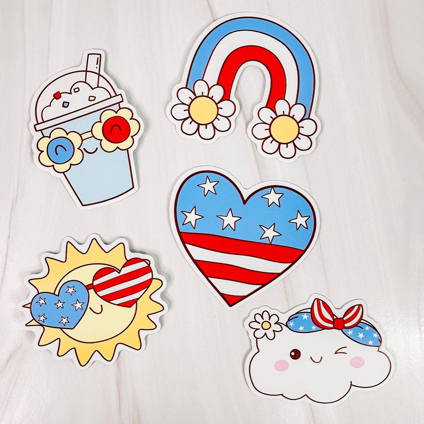 Retro Americana - Decorative Vinyl Sticker Pack