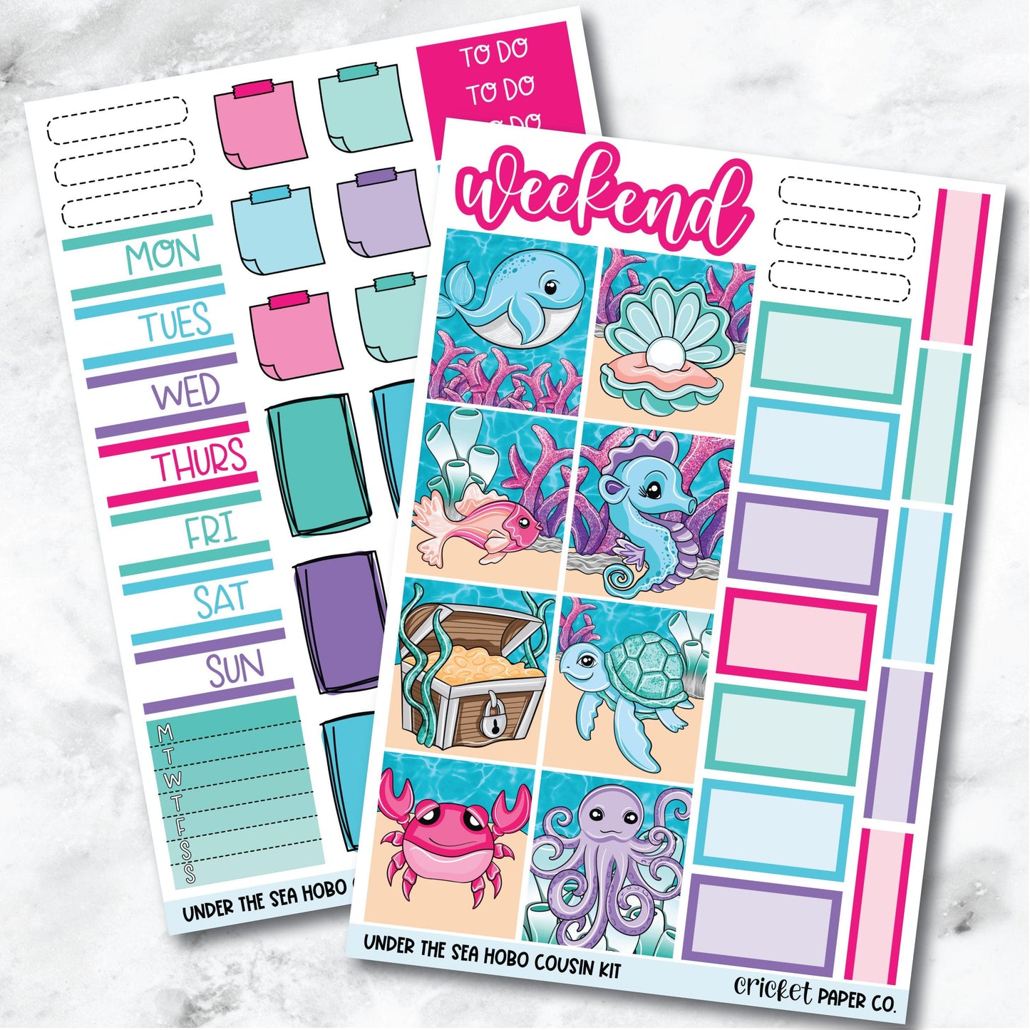 Under the Sea HOBONICHI COUSIN Planner Stickers Mini Kit