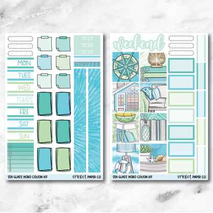 Sea Glass HOBONICHI COUSIN Planner Stickers Mini Kit