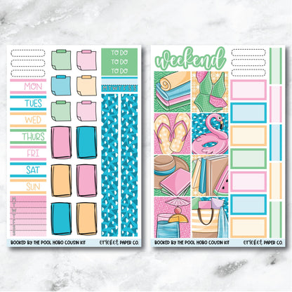 Booked by the Pool HOBONICHI COUSIN Planner Stickers Mini Kit