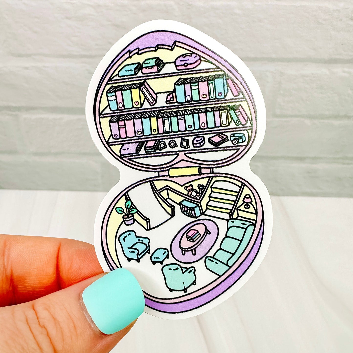 Pocket Library  - Bookish Vinyl Sticker