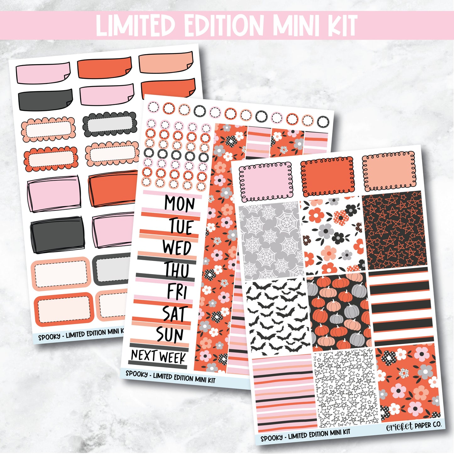 Planner Stickers Limited Edition Mini Kit  - Spooky