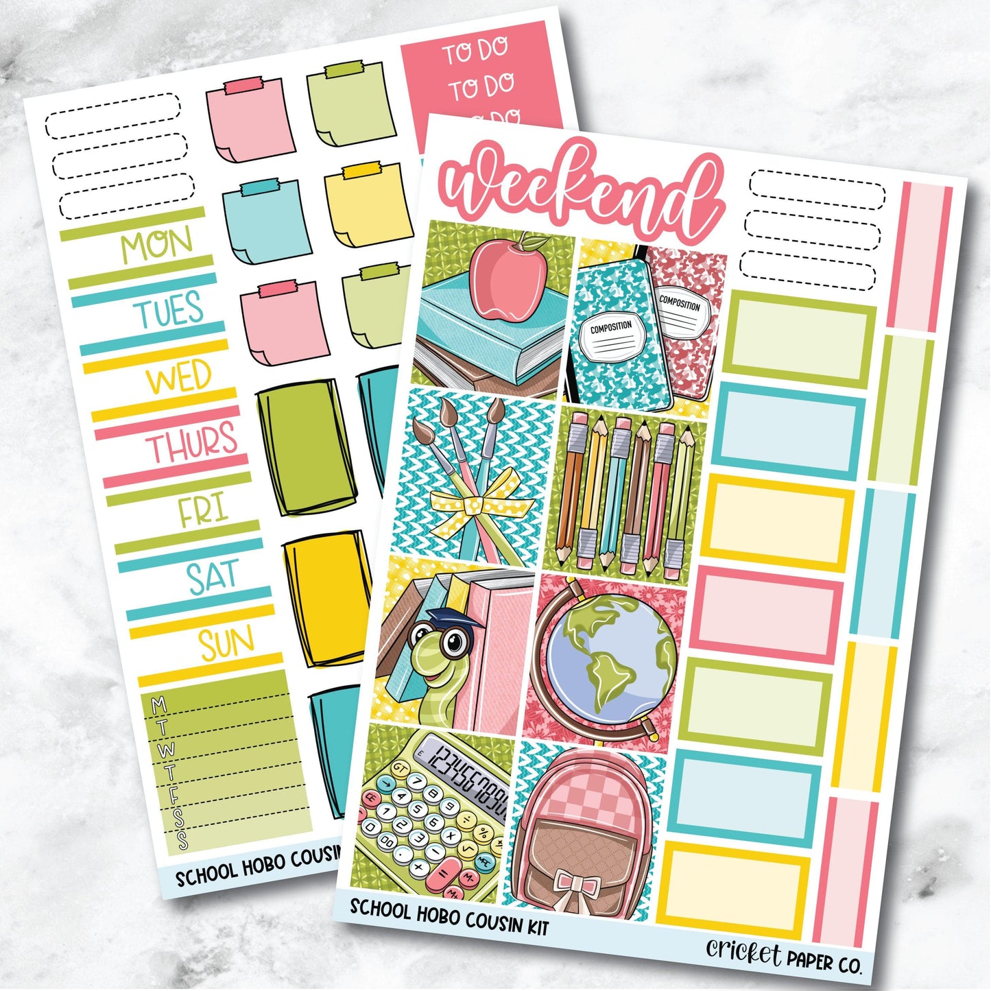 School HOBONICHI COUSIN Planner Stickers Mini Kit