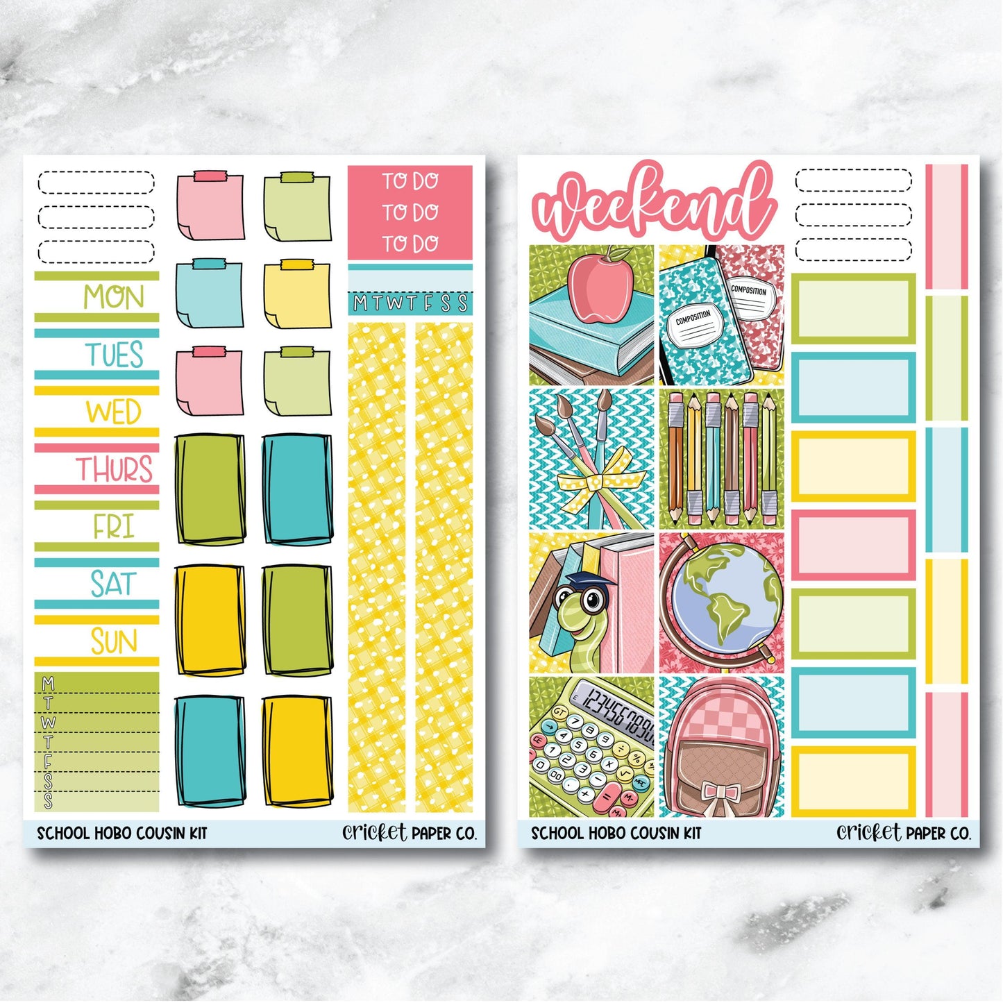 School HOBONICHI COUSIN Planner Stickers Mini Kit