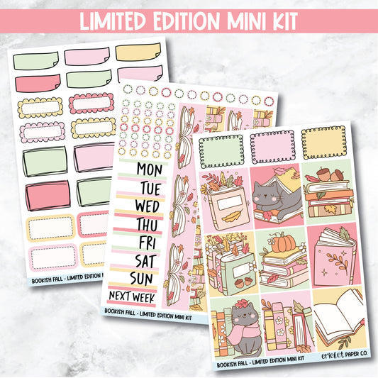 Planner Stickers Standard Mini Kit  - Bookish Fall