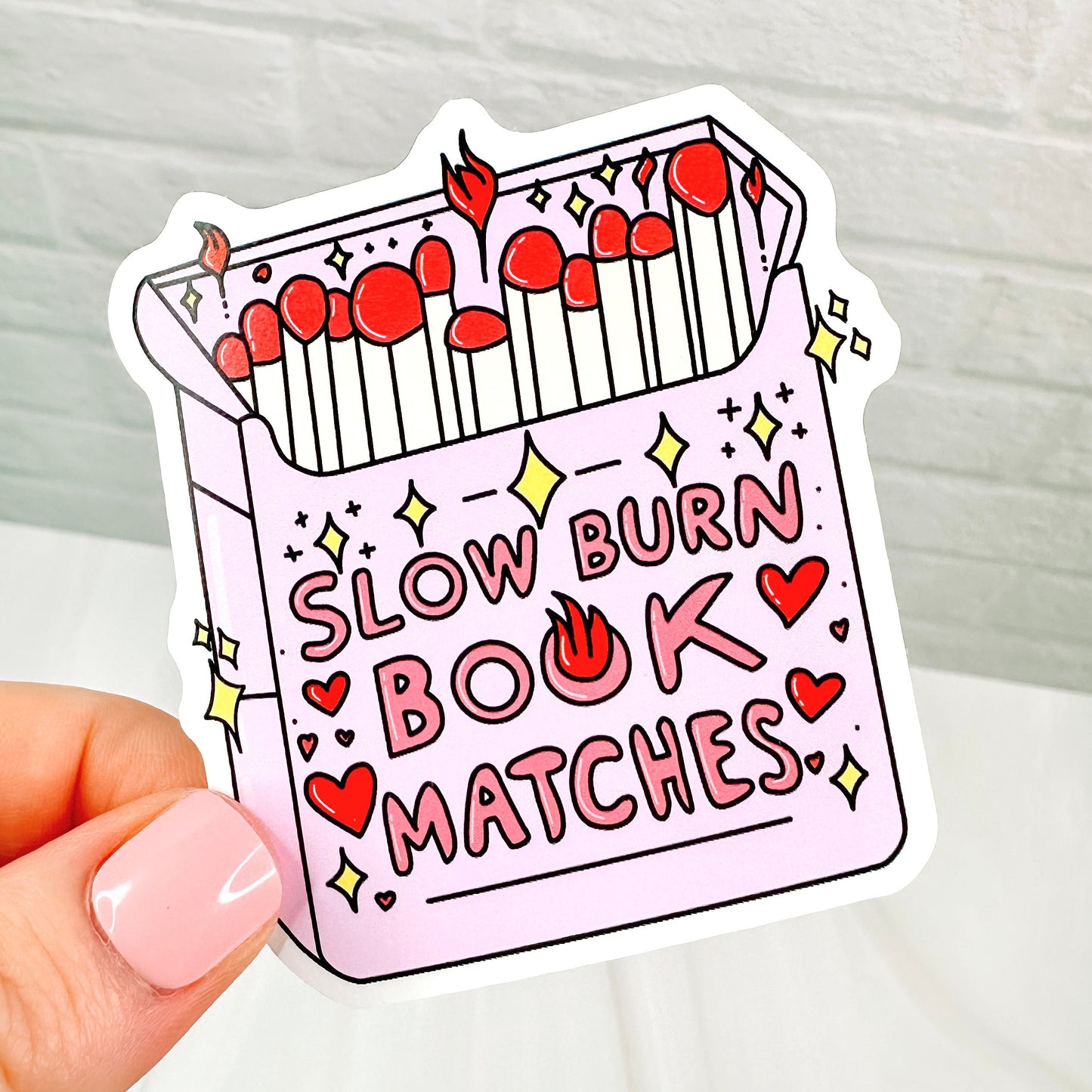 Slow Burn Book Matches  - Bookish Vinyl Sticker