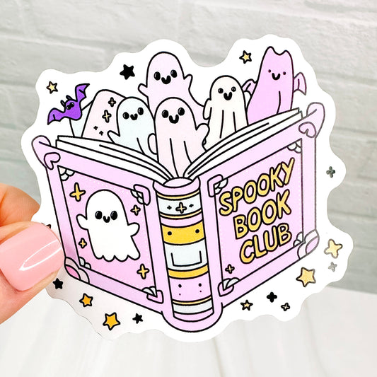 Spooky Book Club Purple Ghosts  - Bookish Vinyl Sticker