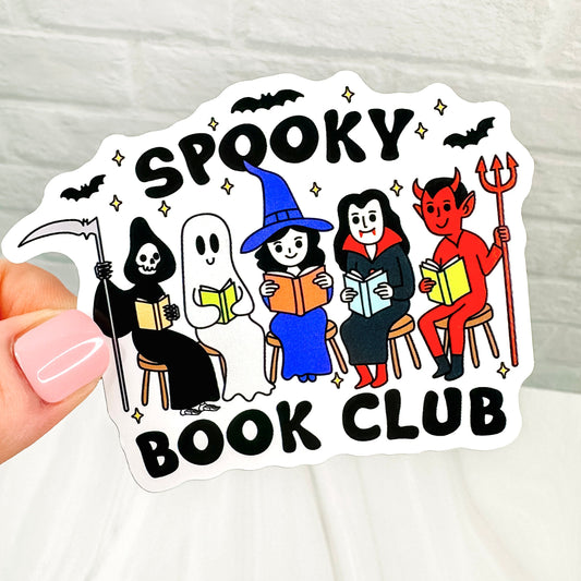 Spooky Book Club Characters  - Bookish Vinyl Sticker