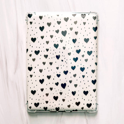 Vinyl Insert for Kindle Paperwhite Case - Black and White Hearts