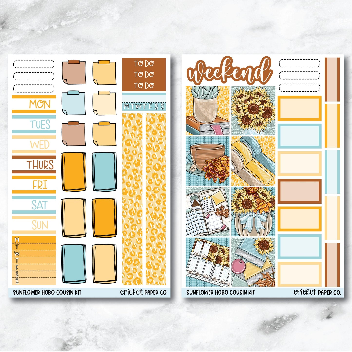 Sunflower HOBONICHI COUSIN Planner Stickers Mini Kit