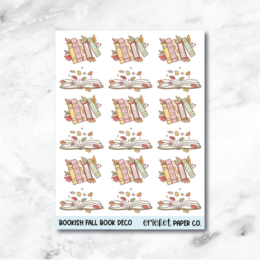 Bookish Fall Planner Stickers - Book Deco