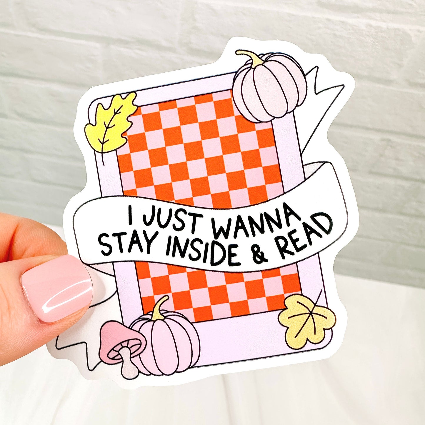 Stay Inside and Read  - Bookish Vinyl Sticker