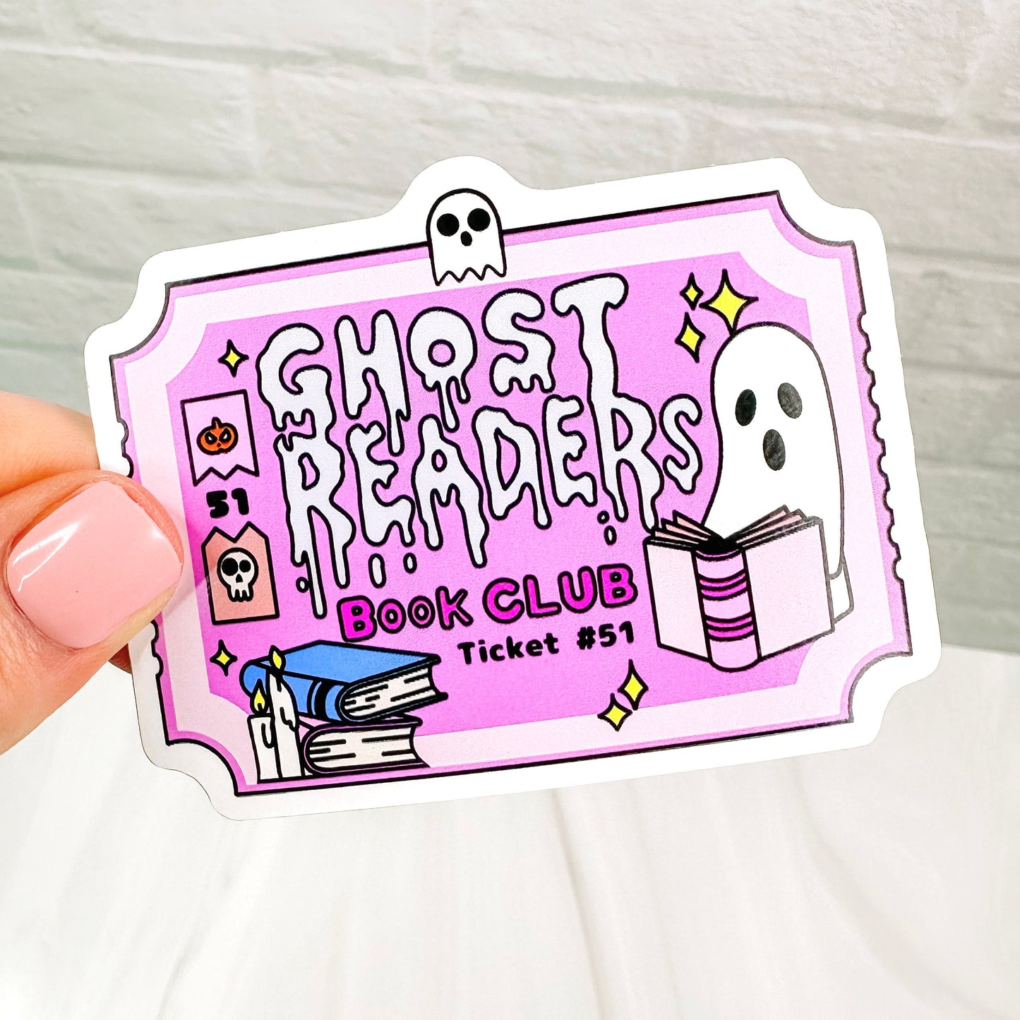 Ghost Readers Book Club  - Bookish Vinyl Sticker