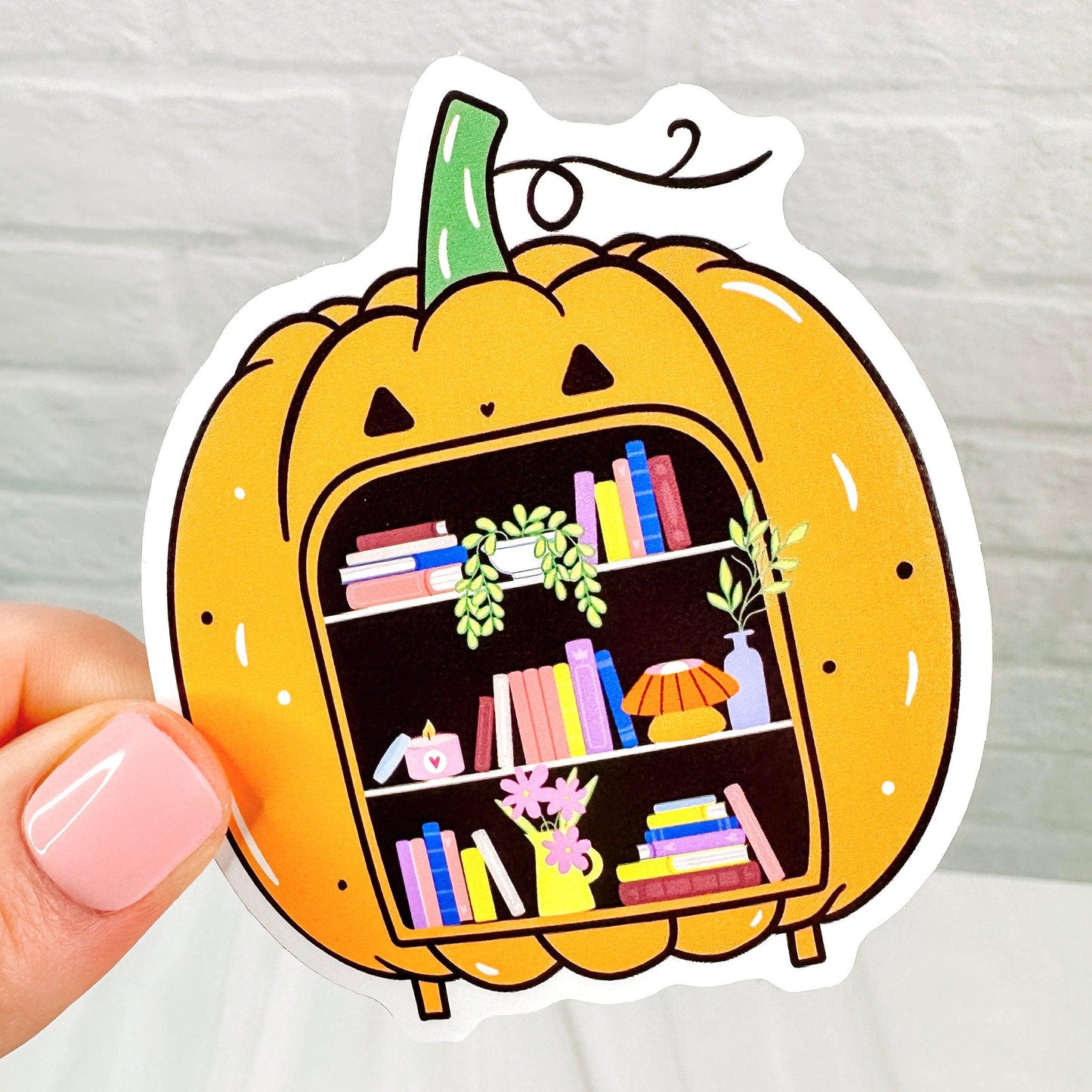 Pumpkin Shelf  - Bookish Vinyl Sticker