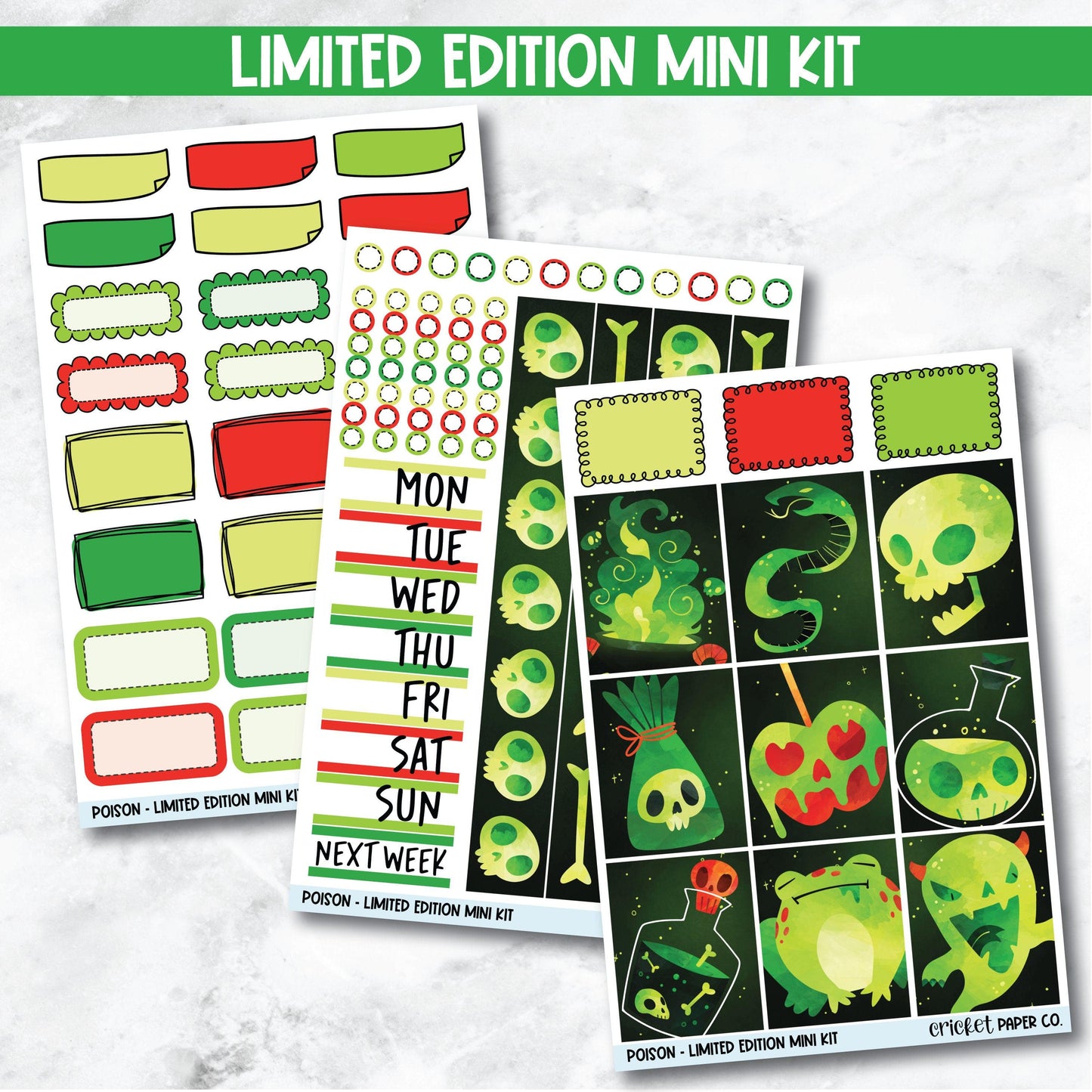 Planner Stickers Standard Mini Kit - Poison