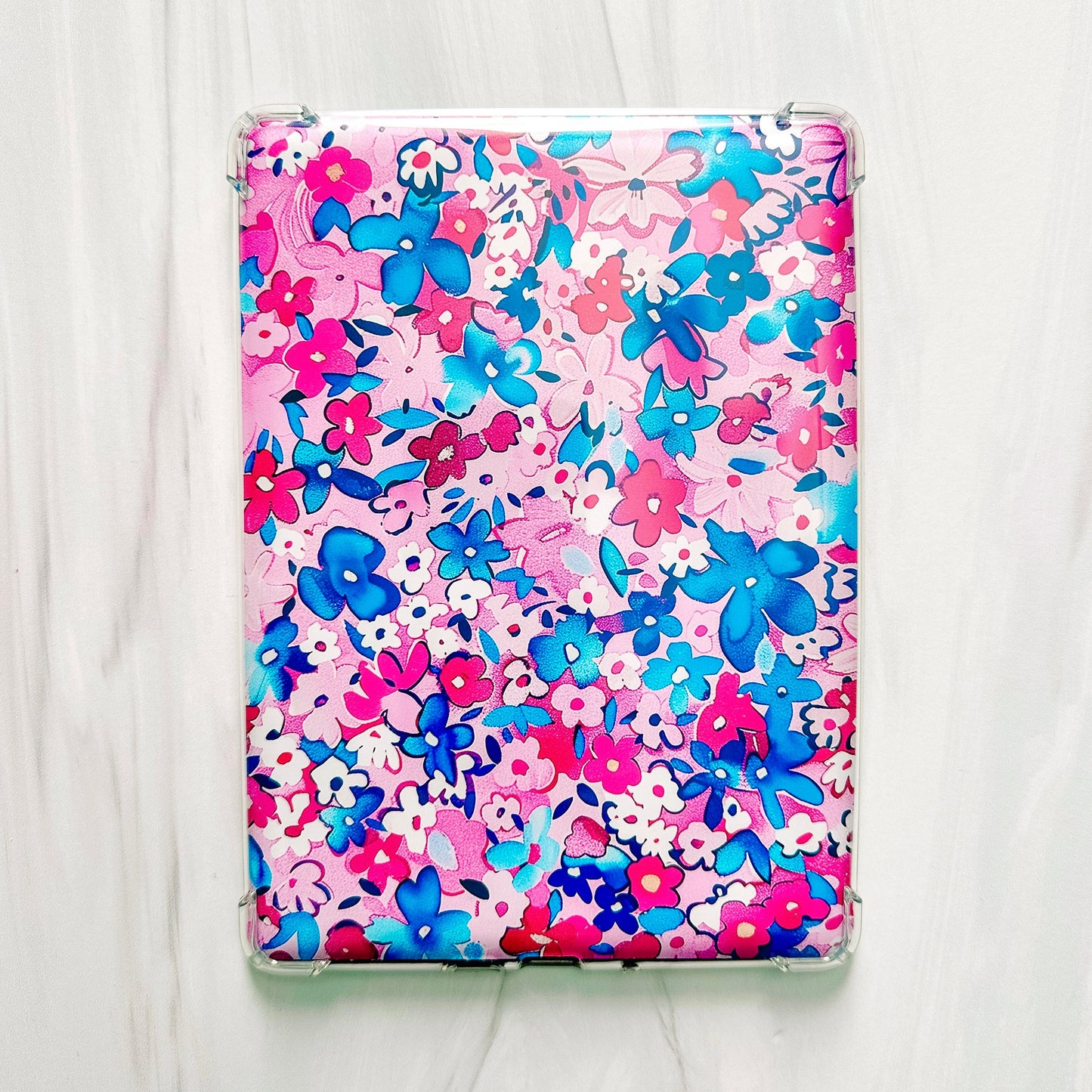 Vinyl Insert for Kindle Paperwhite Case - Pink and Blue Floral