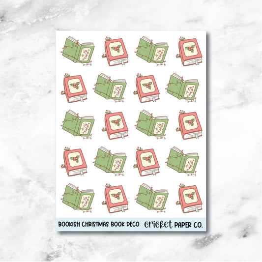 Bookish Christmas Planner Stickers - Book Deco