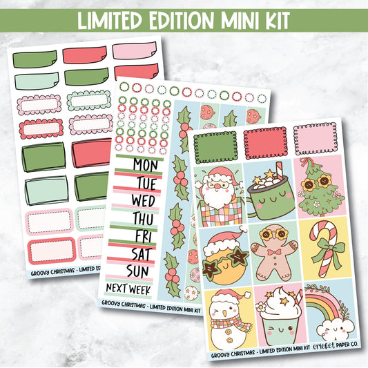 Planner Stickers Limited Edition Mini Kit  - Groovy Christmas