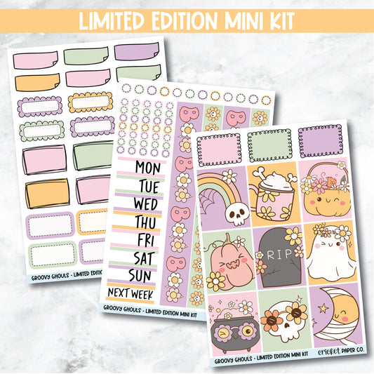 Planner Stickers Standard Mini Kit - Groovy Ghouls