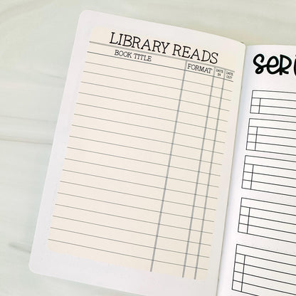 Library Reads Tracker Book Journal Jumbo Sticker