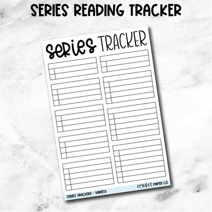 Book Series Tracker Book Journal Stickers