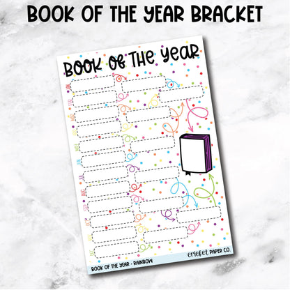 Book of the Year Book Bracket Book Journal Jumbo Sticker - Rainbow