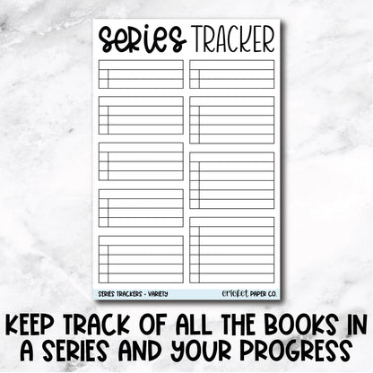 Book Series Tracker Book Journal Stickers