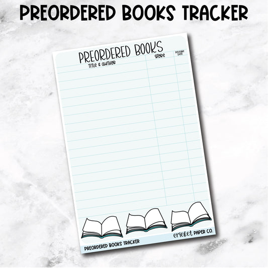 Preordered Books Tracker Book Journal Jumbo Sticker