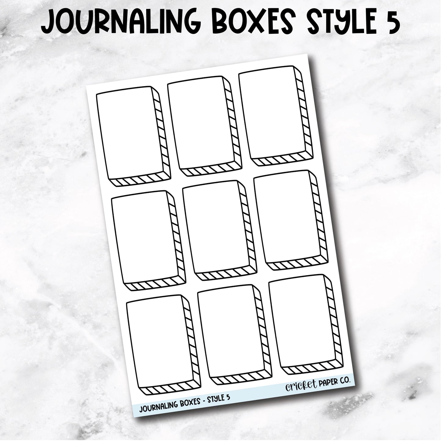 Journaling Boxes Book Journal Stickers - Style 5