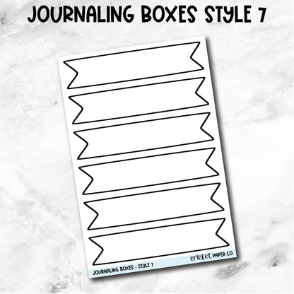 Journaling Boxes Book Journal Stickers - Style 7