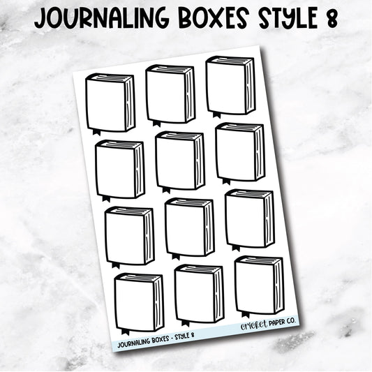 Journaling Boxes Book Journal Stickers - Style 8