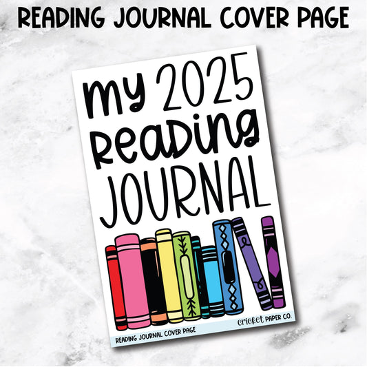 Reading Journal Cover Page Book Journal Stickers