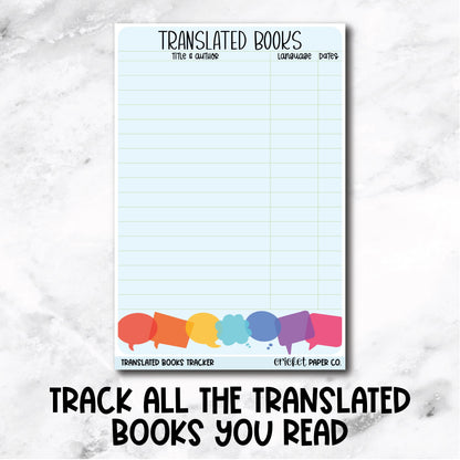 Translated Books Tracker Book Journal Jumbo Sticker