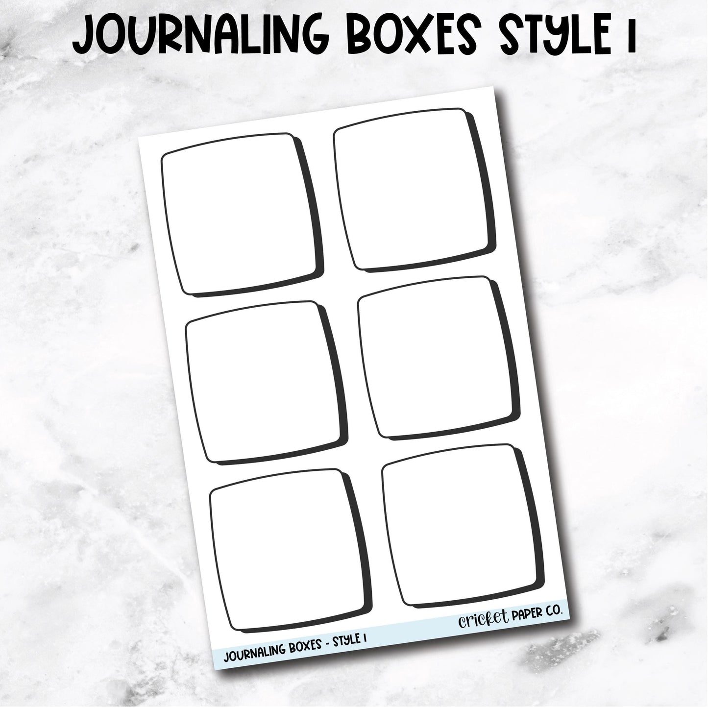 Journaling Boxes Book Journal Stickers - Style 1