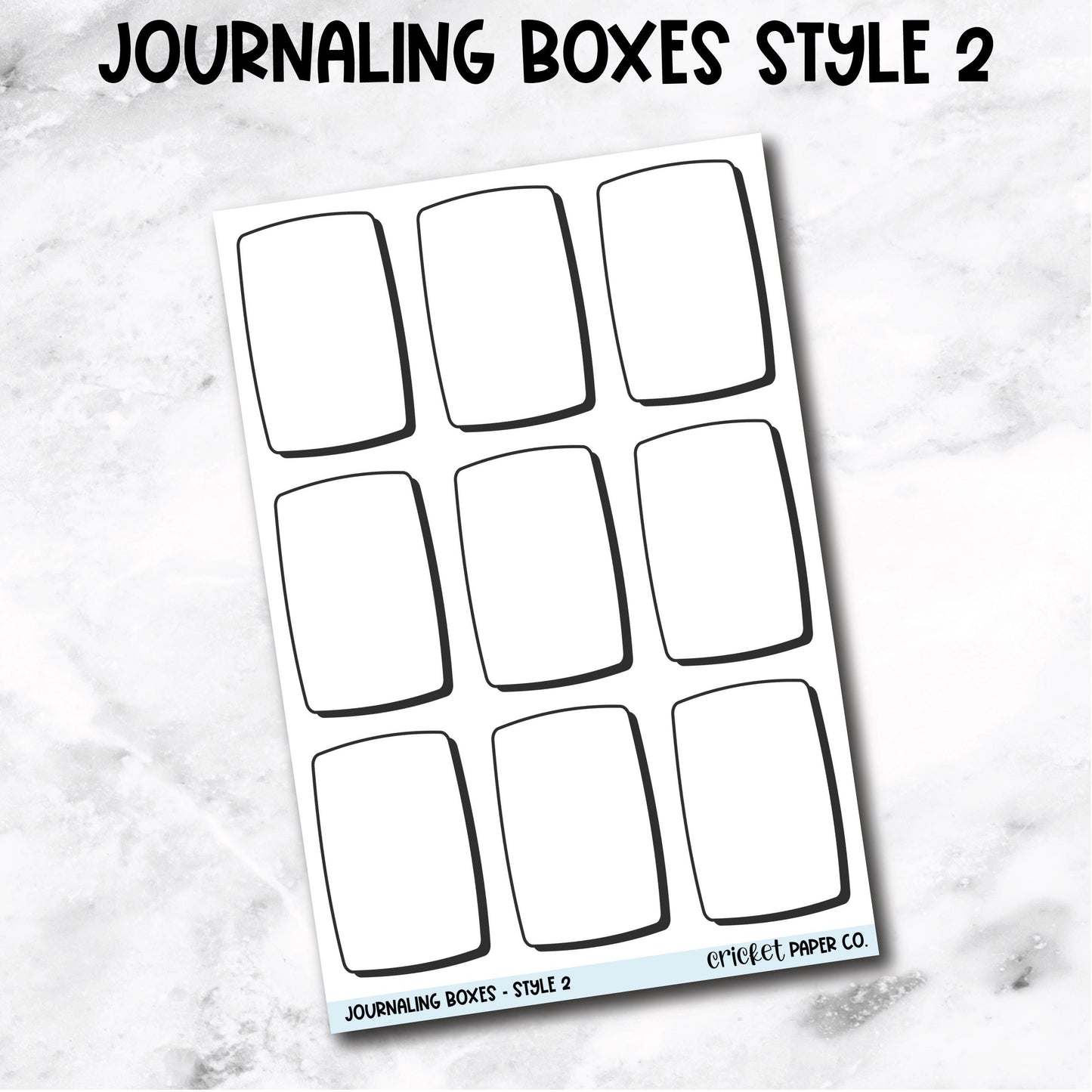 Journaling Boxes Book Journal Stickers - Style 2