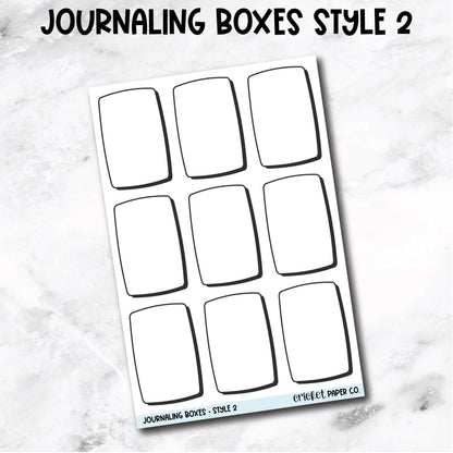 Journaling Boxes Book Journal Stickers - Style 2